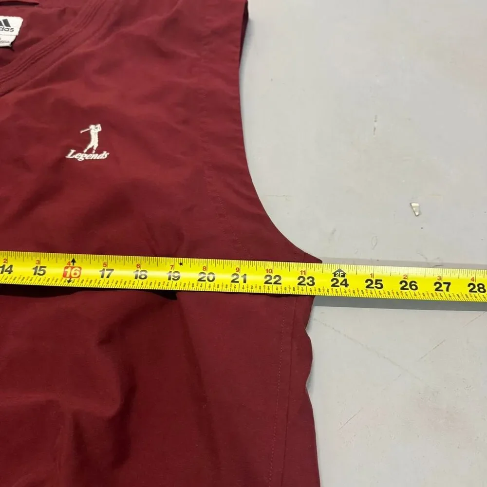 Adidas Men's Burgundy and Red Gilet